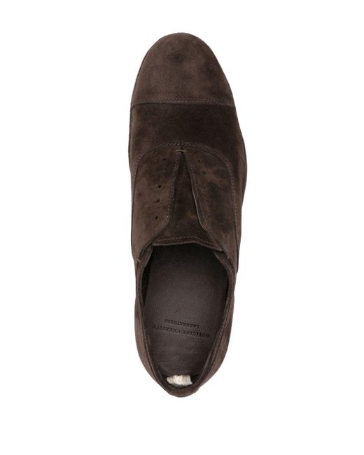 Officine Creative Brown Anatomia Suede Derby Shoes for men