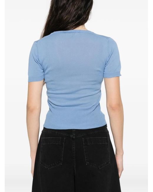 Vivienne Westwood Blue Bea Logo-Detail T-Shirt