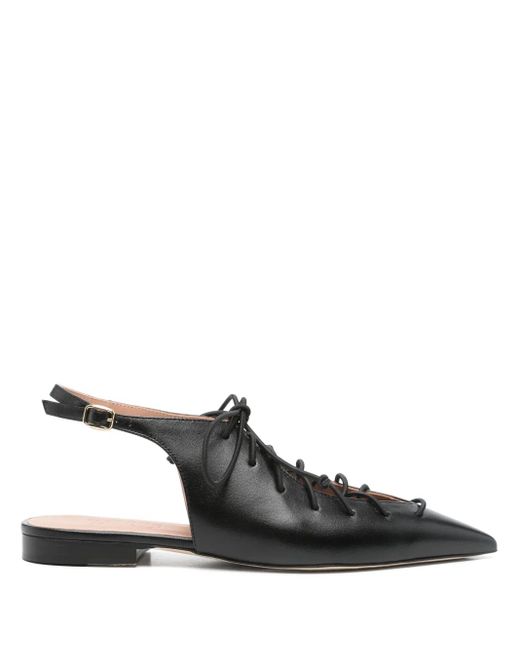 Malone Souliers Black Alia Ballet Flats