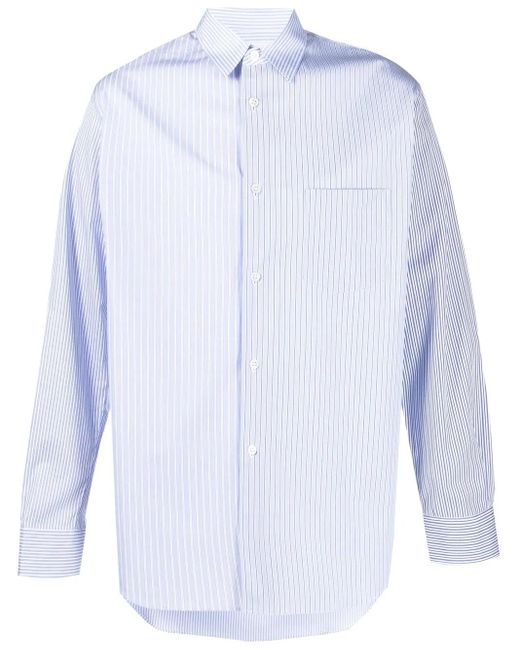 Comme des Garçons Gestreept Overhemd in het White voor heren