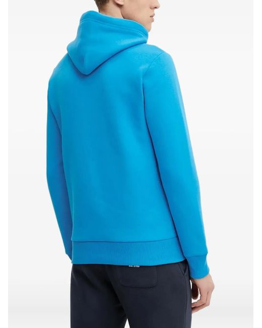 Peak Performance Blue Embroidered-Logo Hooded Sweater for men