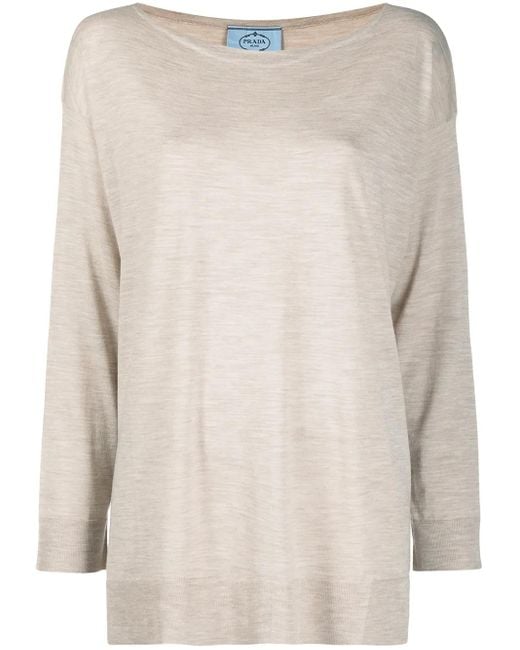 Prada T-Shirt Met Gemêleerd-Effect in het Multicolor