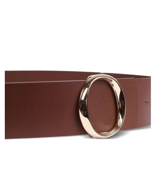 Orciani Brown Liberty Oval-Buckle Belt