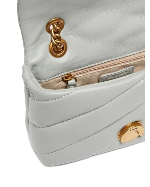 Pinko Gray Baby Shoulder Bag Love Bag Puff Maxi Quilt