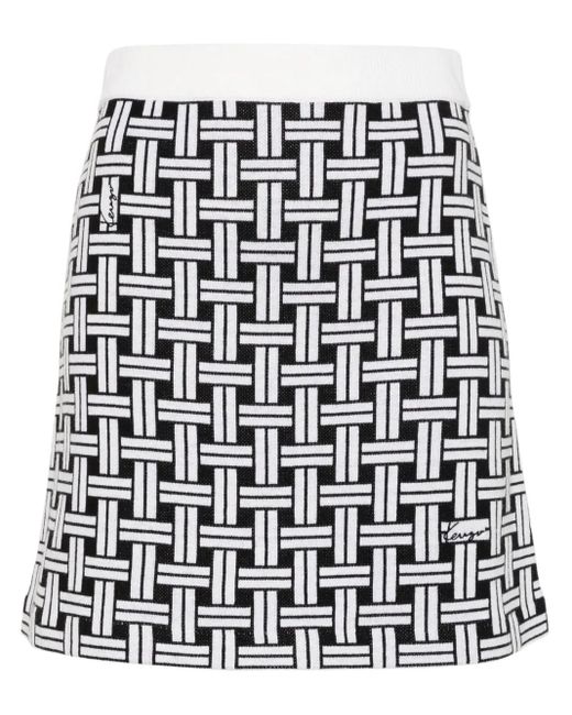 KENZO Midi-Rok Met Jacquard in het Black