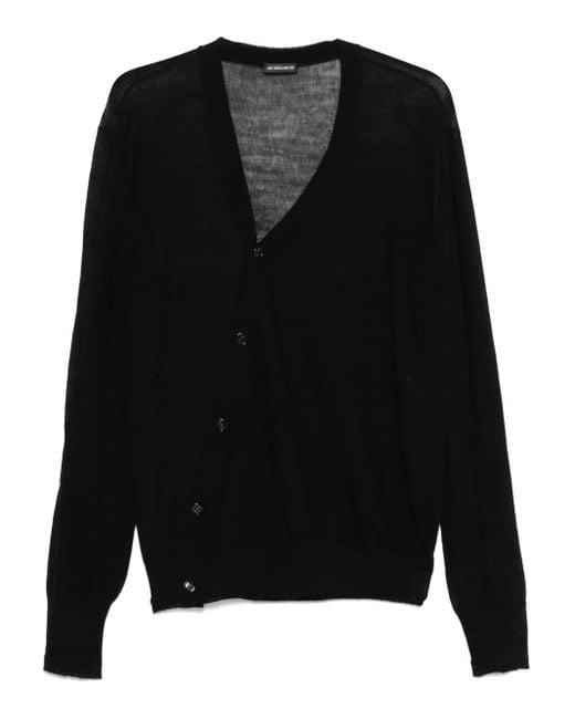 Ann Demeulemeester Black Wool Cardigan for men