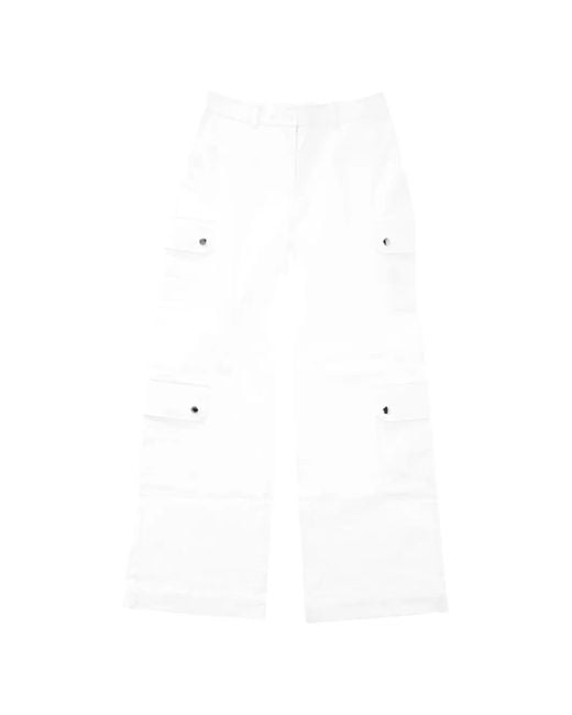 P.A.R.O.S.H. White Celebrity Cargo Pants