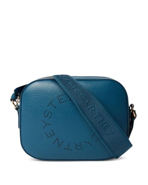 Stella McCartney Blue Logo-Detail Cross Body Bag