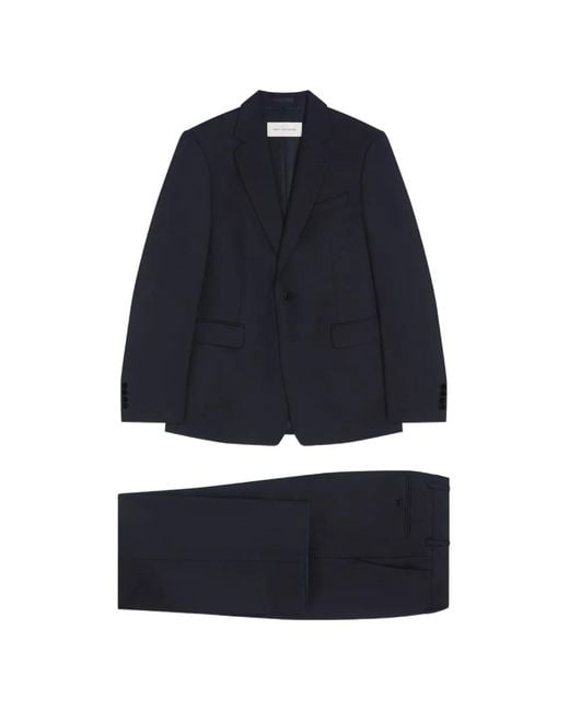Dries Van Noten Blue Slim-Fit Wool Suit for men