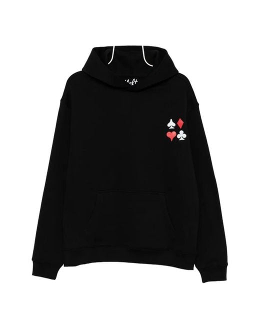 Melt Black Graphic-Print Hoodie for men