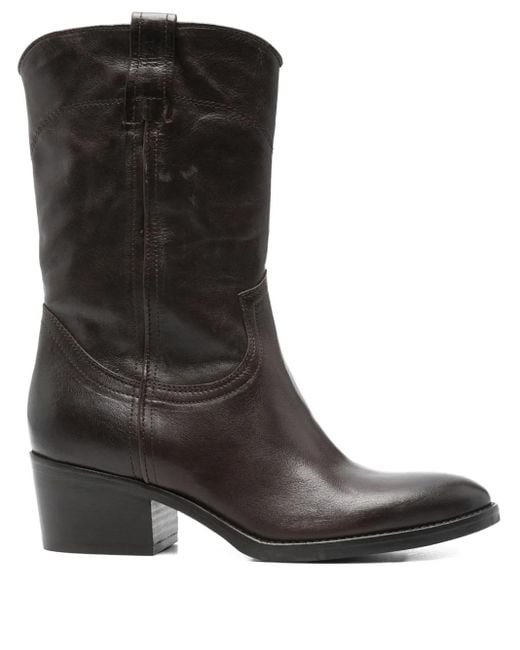 CURIOSITÉ Black 50Mm Calf-Leather Cowboy Boots