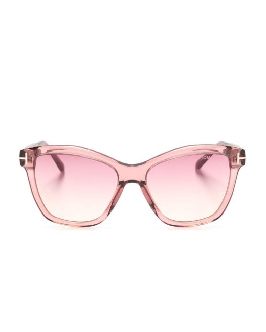Light pink frame clearance sunglasses