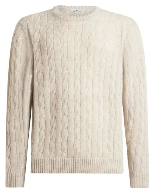 Etro Kasjmier Sweater in het Natural voor heren