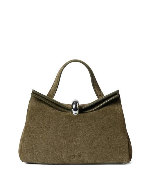 Jacquemus Green Small Valerie Leather Tote Bag
