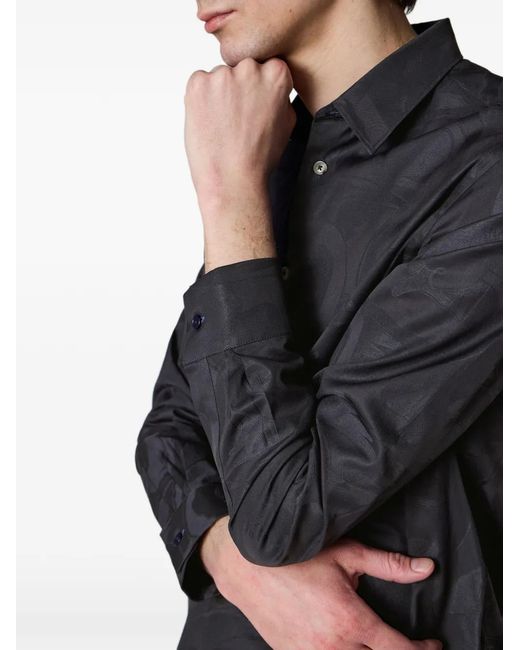 Paul Smith Blue Swan Pattern Shirt for men