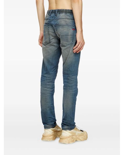 DIESEL Blue Regular 2032 D-Krooley Drawstring Jeans for men