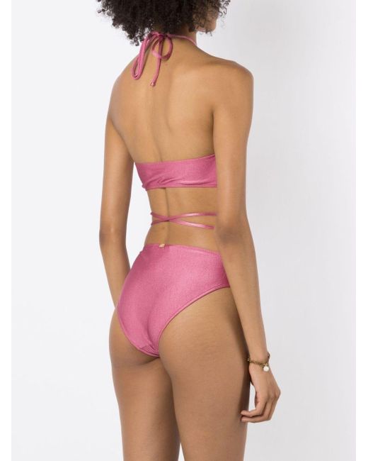 Bikini metallizzato di Adriana Degreas in Pink
