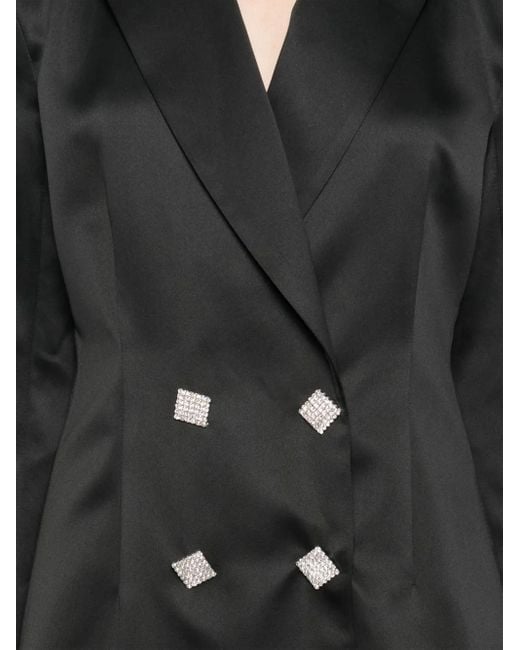 ROTATE BIRGER CHRISTENSEN Black Satin Mini Dress