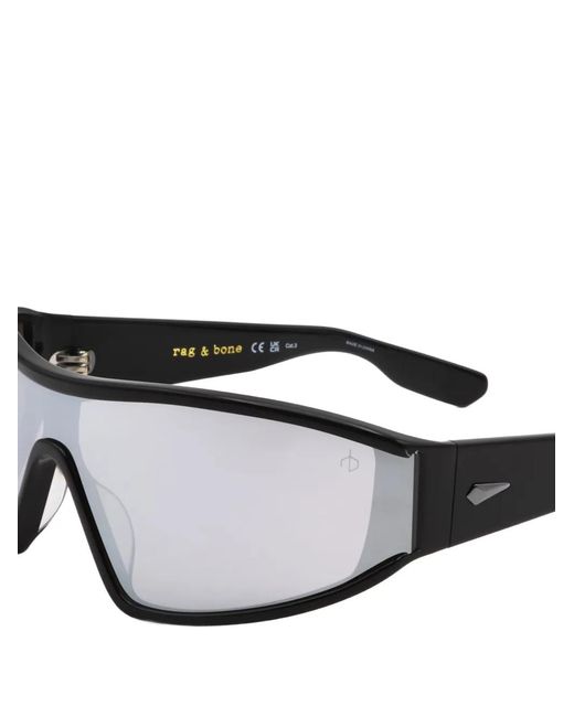 Rag & Bone Gray Shield-Frame Sunglasses