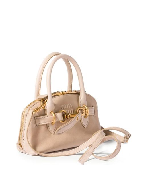 Miu Miu Natural Aventure Mini Nappa Leather Bag
