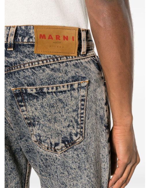 Marni Gray Mid-rise Tapered Jeans for men