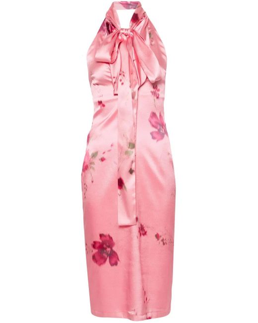 midi holiday dress Hawaii Holiday Floral Midi Dress in Red M / Red