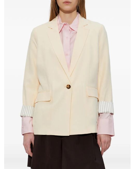 Rag & Bone Natural Button-Fastening Blazer