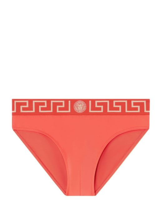 Versace Badehose mit Logo-Riemen in Red für Herren