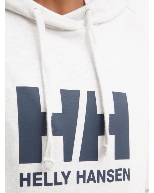 Helly Hansen White Logo-Print Hoodie