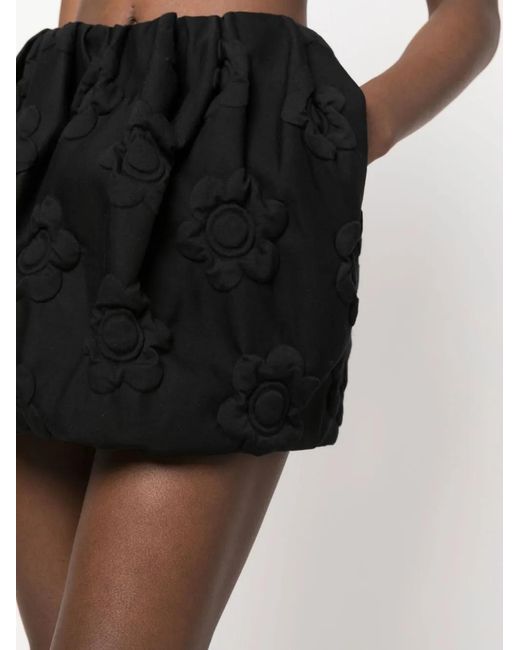 Max Mara Black Ruched Puffball Skirt