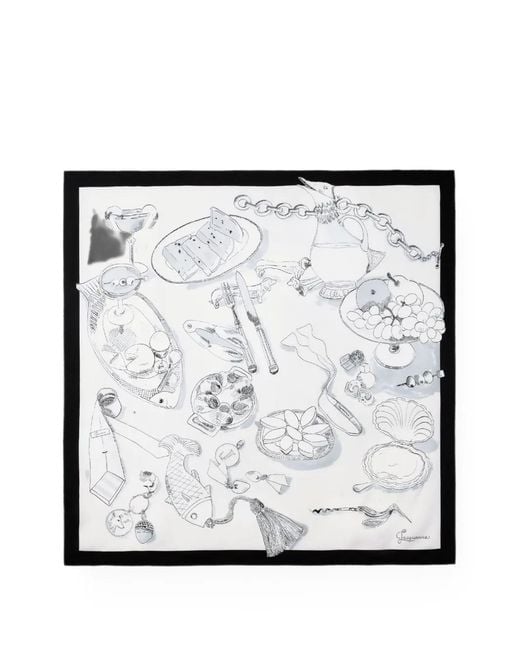 Jacquemus White The Cocktail Large Scarf