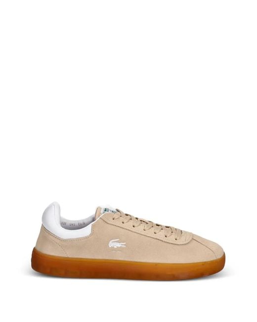 Lacoste White Baseshot Sneakers Mit Logo-Patch