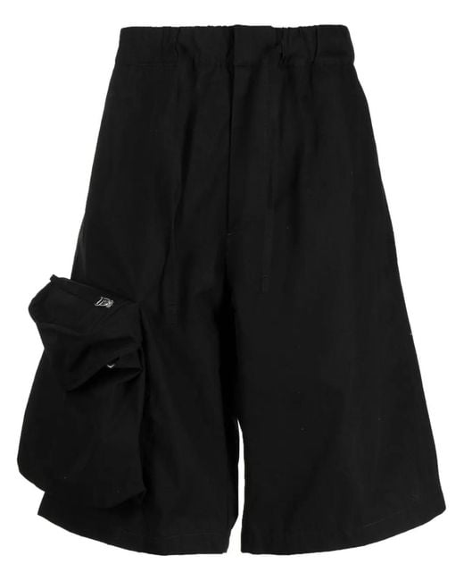 OAMC Black Cargo-Style Cotton Shorts for men