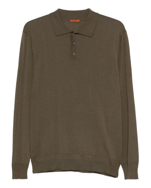 Barena Poloshirt mit langen Ärmeln in Green für Herren