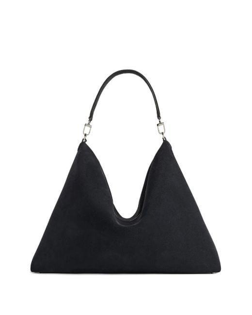 TOTEME Women's Black Bevel Suede Shoulder Bag