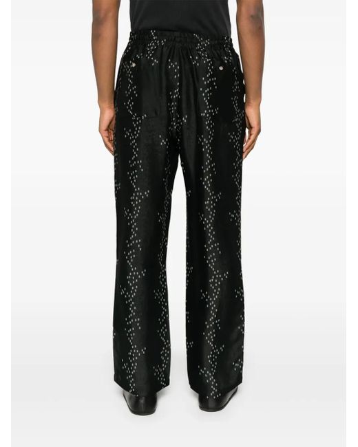 Needles Jacquard-Hose Mit Eckigen Punkten in Black für Herren