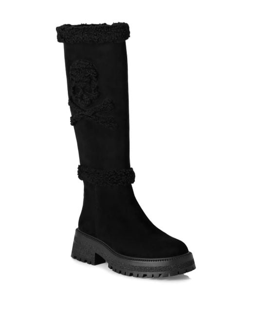 Philipp Plein Black Skull & Bones Boots