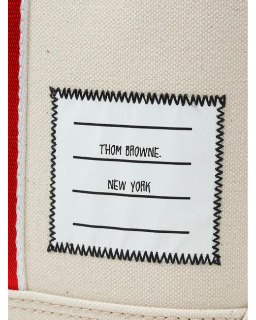 Thom Browne White Double Face Canvas Small Tool Tote