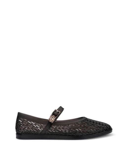 Melissa Black Harper Buckle-Strap Ballet Flats