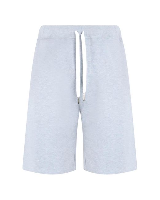 Fedeli Blue Drawstring-Waist Cotton Shorts for men