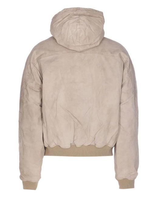 Represent Natural Hooded Padded Bomber Jacket for men