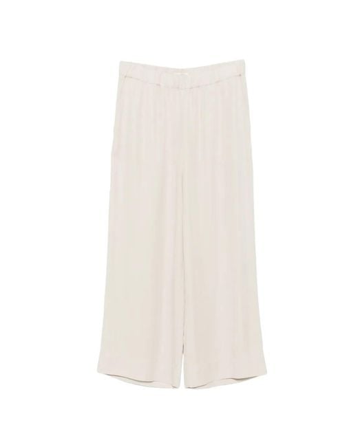 Marc O' Polo White Elasticated-Waistband Trousers