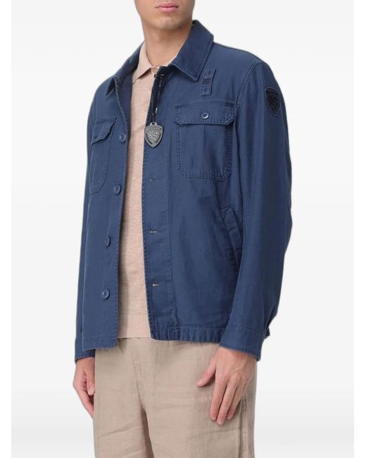 Blauer Blue Cotton-Canvas Jacket for men