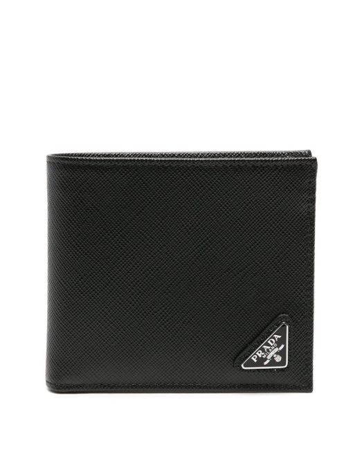 Prada Portemonnaie aus Saffiano-Leder mit Triangel-Logo in Black für Herren