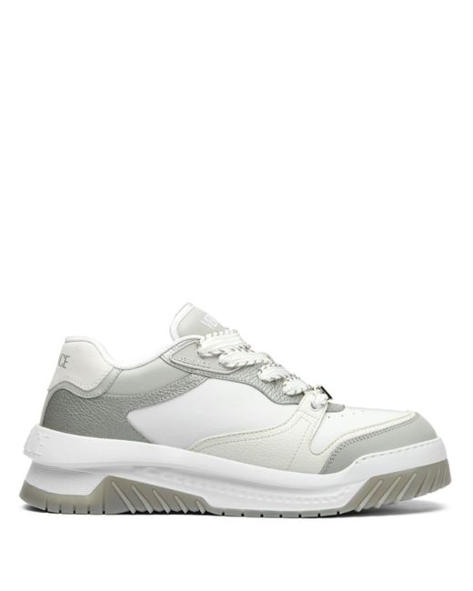 Odissea leather sneakers Versace pour homme en coloris White