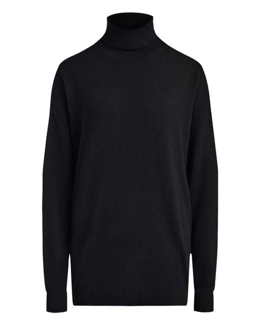 12 STOREEZ Blue Turtleneck Knitted Sweater