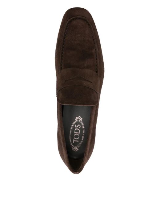 Tod's Brown Suede Loafers for men