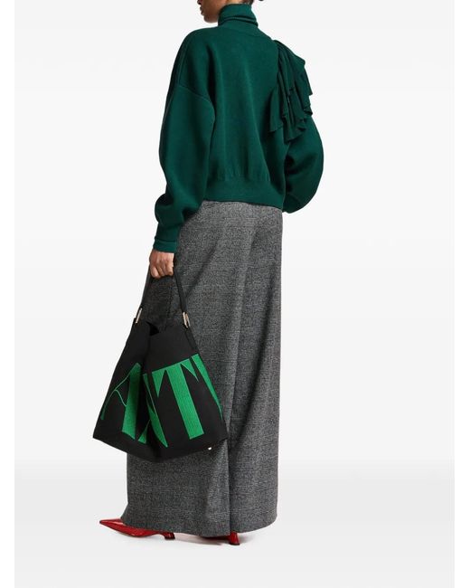 Essentiel Antwerp Green Kodi Zip-Up Cardigan