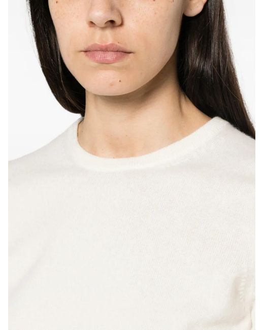 Bompard White Short-Sleeve Crew-Neck Top
