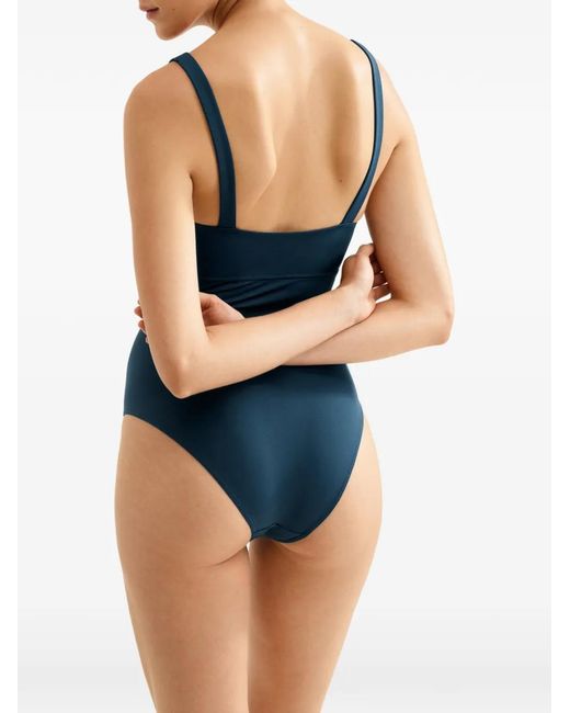 Eres Blue Arnaque Square-Neck Swimsuit